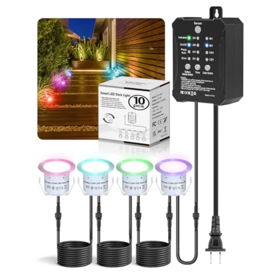 Outdoor Lighting Kit With Transformer - مجموعة إضاءة RGB للشرفات مع محول