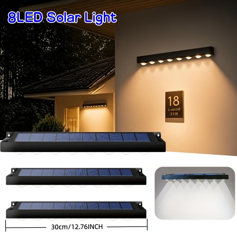 Outdoor Lighting On Fence - 1/2/4 قطع أضواء لافتات شمسية خارجية،