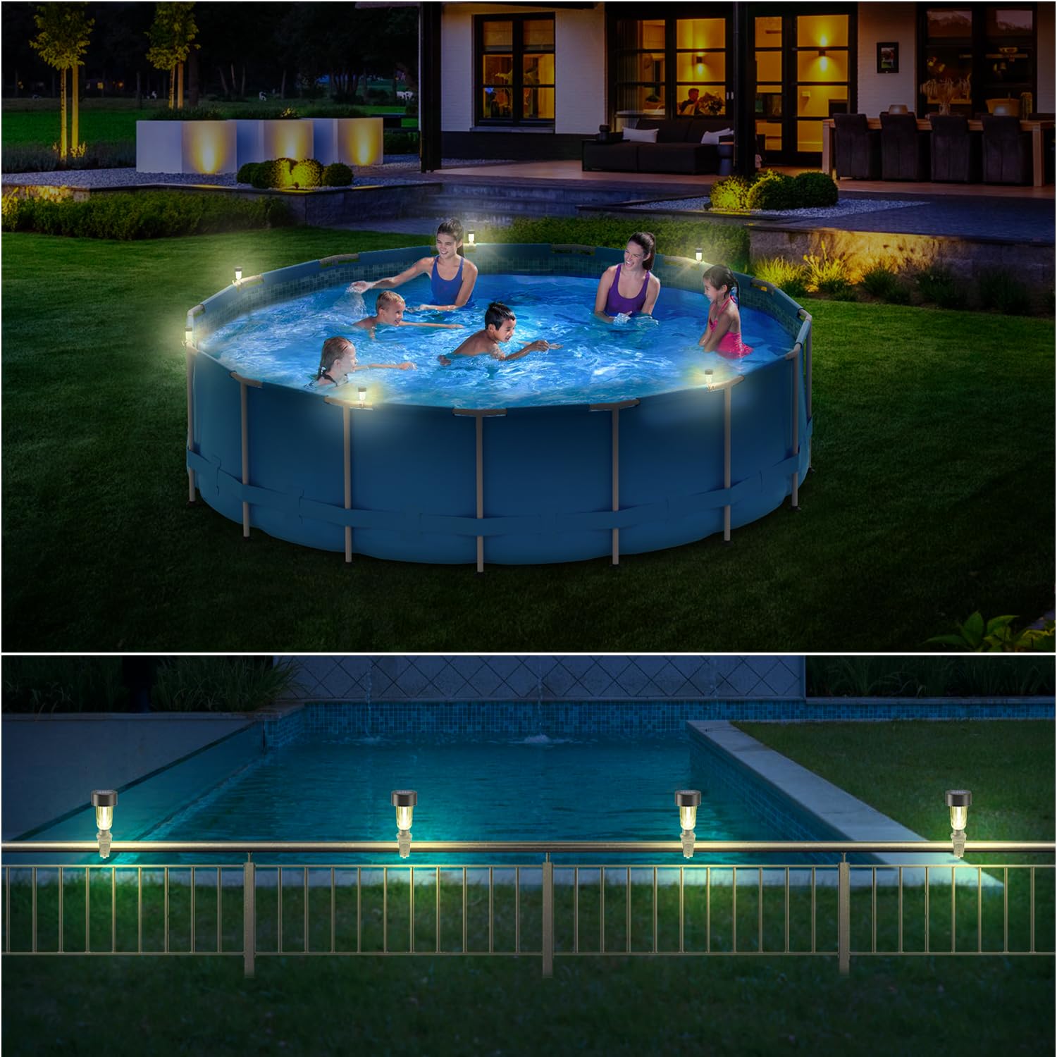 6 عبوات إطار إضاءة حمام السباح - مراجعة Outdoor Lighting On Fence وسعره