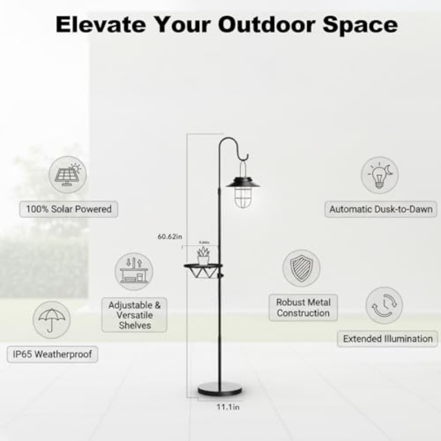 مصباح أرضي يعمل بالطاقة الشمسي - مراجعة Outdoor Lighting Patio وسعره