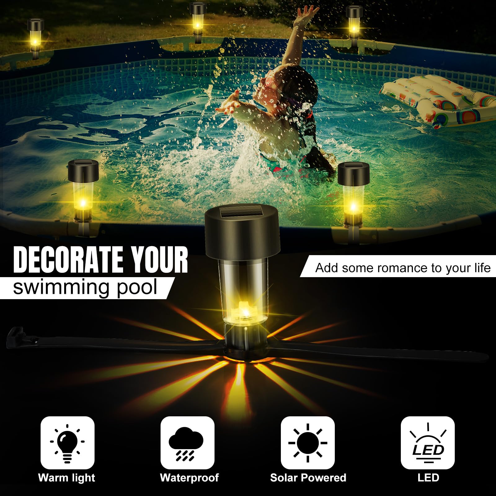 6 عبوات من إطار إضاءة حمام الس - مراجعة Outdoor Lighting On Fence وسعره