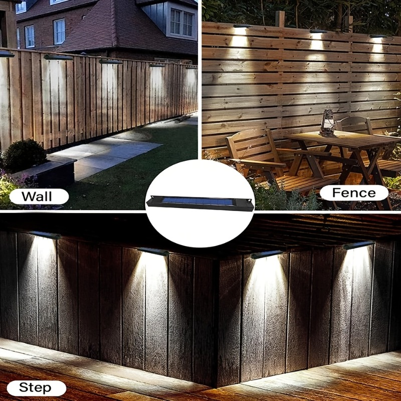 1/2/4 قطع أضواء لافتات شمسية خ - مراجعة Outdoor Lighting On Fence وسعره