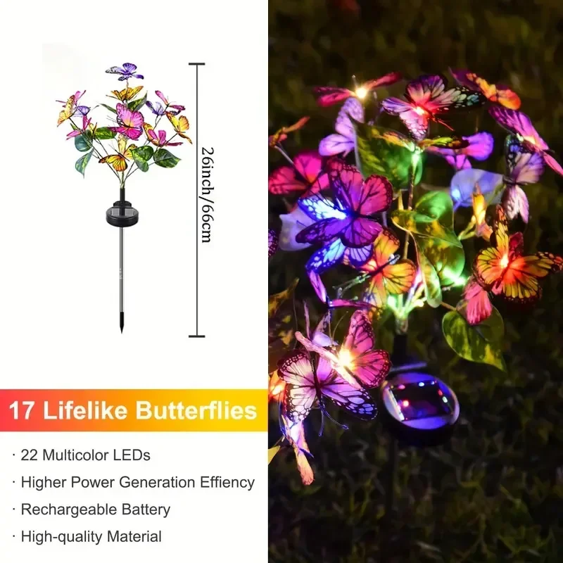 أضواء حديقة الفراشة LED بالطاق - مراجعة Outdoor Lighting For Gazebo وسعره
