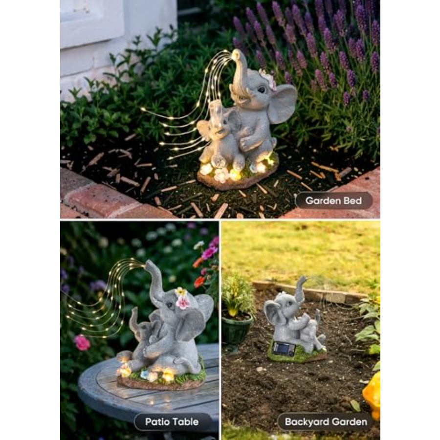 تمثال فيل شمسي للديكور الحدائق - مراجعة Outdoor Lighting Patio وسعره