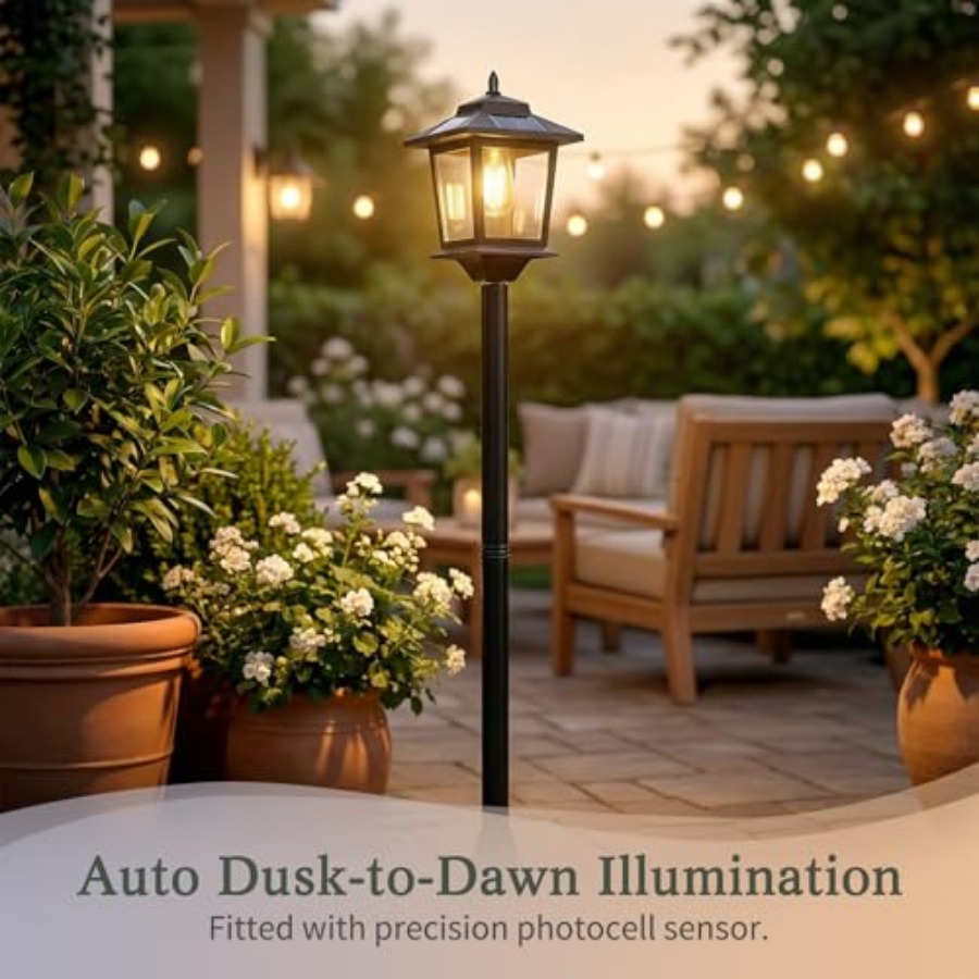 أضواء شمسية خارجية للأعمدة، مج - مراجعة Outdoor Lighting Patio وسعره