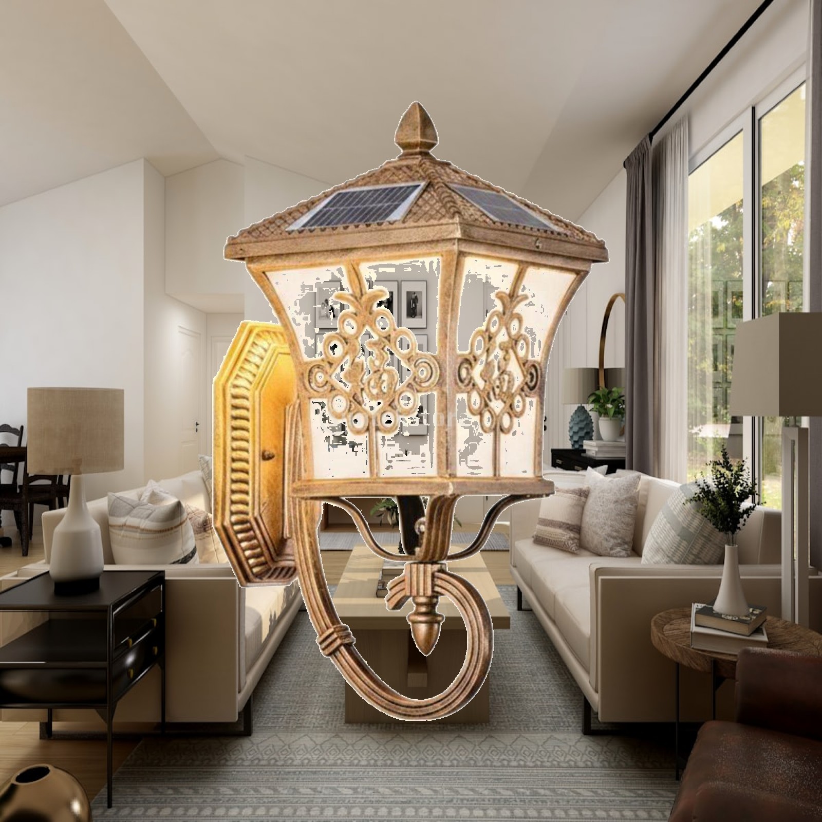 مصباح جداري خارجي يعمل بالطاقة - مراجعة Outdoor Lighting Patio وسعره