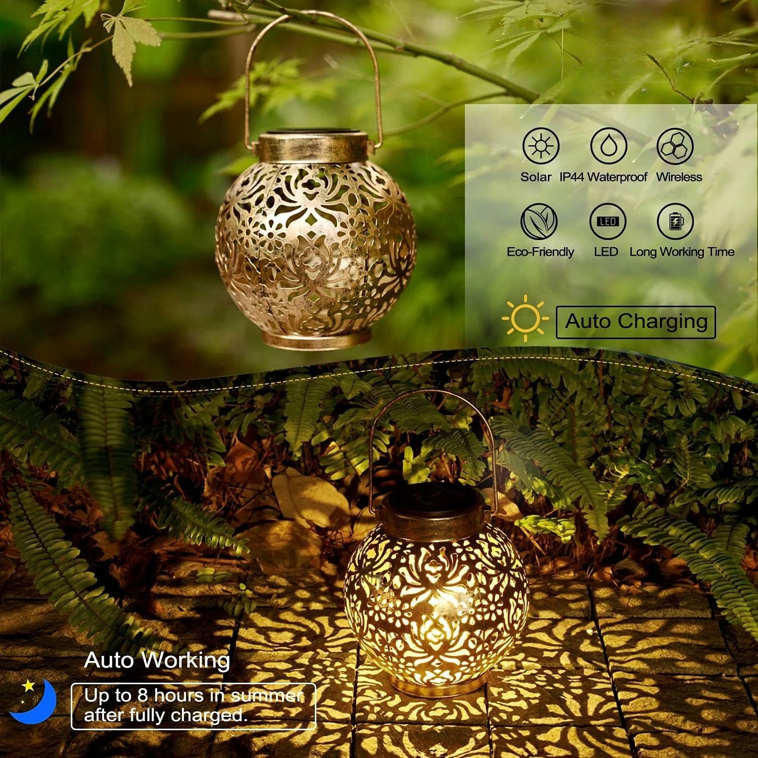 1-6 قطع من الفوانيس الشمسية ال - مراجعة Outdoor Lighting For Gazebo وسعره