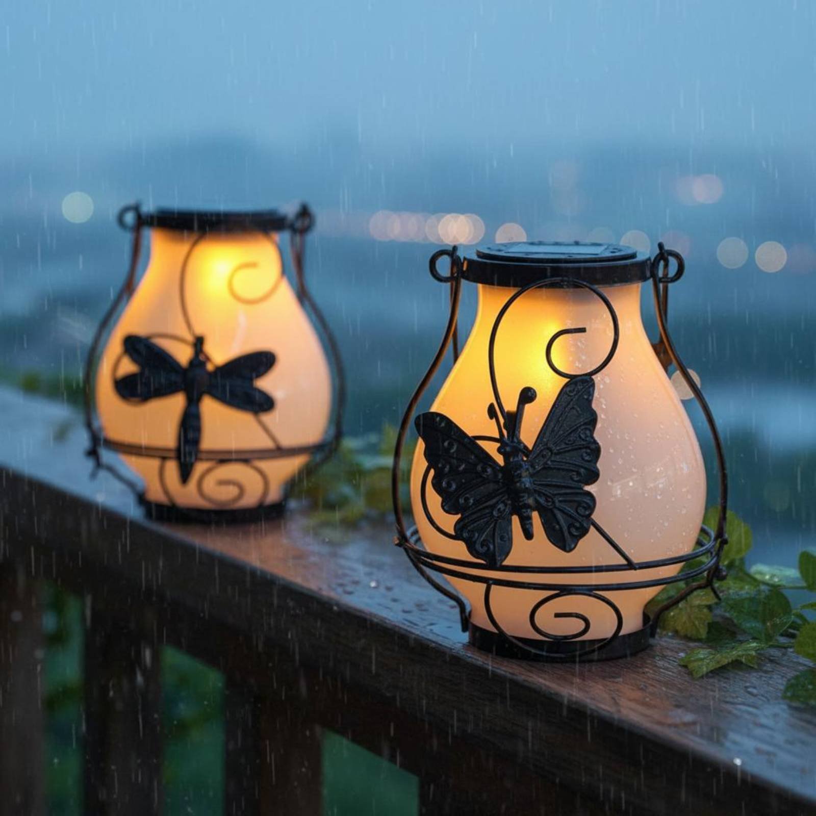 فانوس شمسي على شكل فراشة مقاوم - مراجعة Outdoor Lighting Patio وسعره