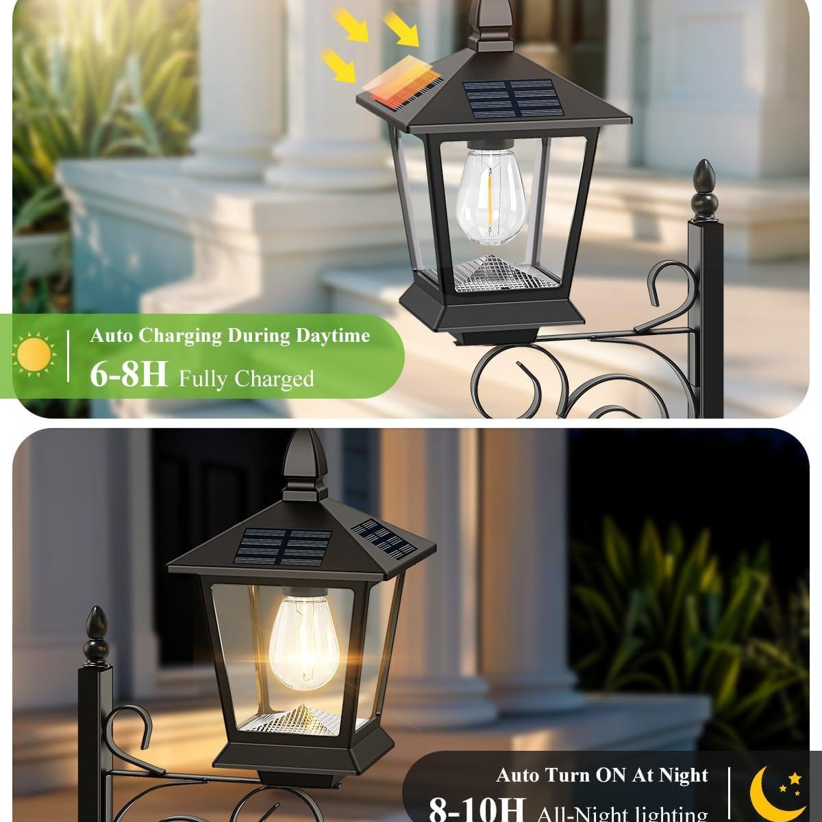 مصباح شمسي 2 في 1 مقاوم للماء  - مراجعة Outdoor Lighting Patio وسعره