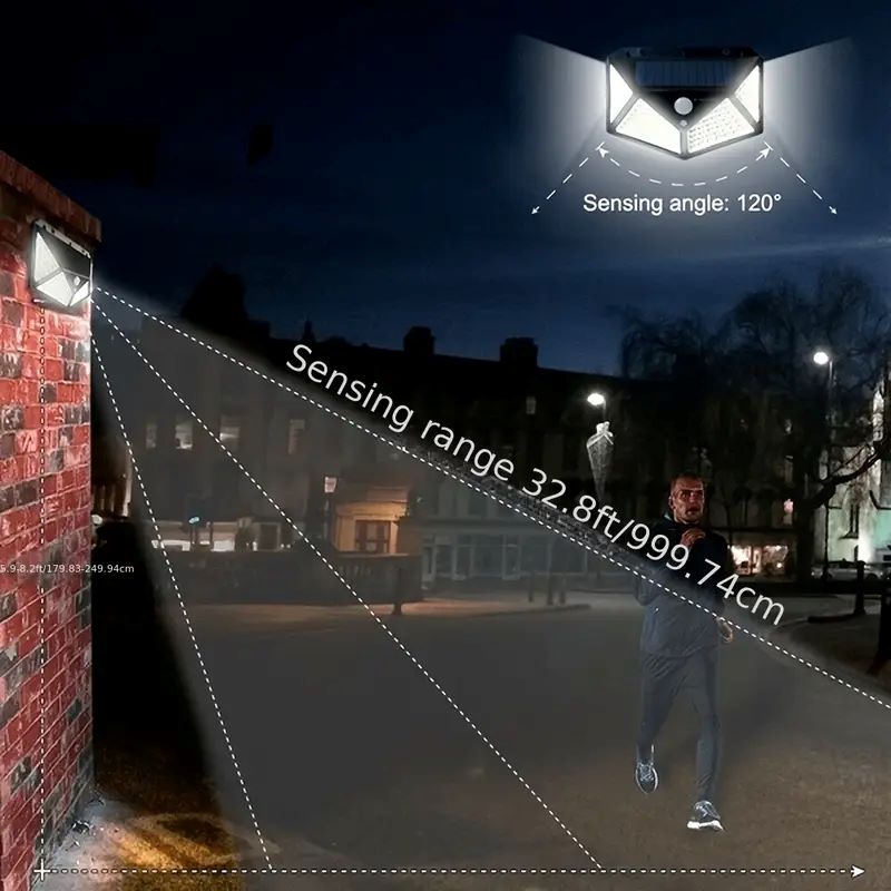 مصباح حديقة شمسي خارجي بـ 100  - مراجعة Outdoor Lighting On Fence وسعره