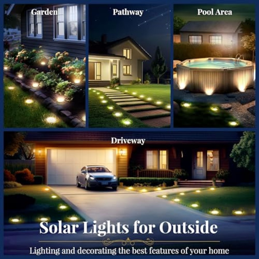 أضواء أرضية تعمل بالطاقة الشمس - مراجعة Outdoor Lighting Patio وسعره