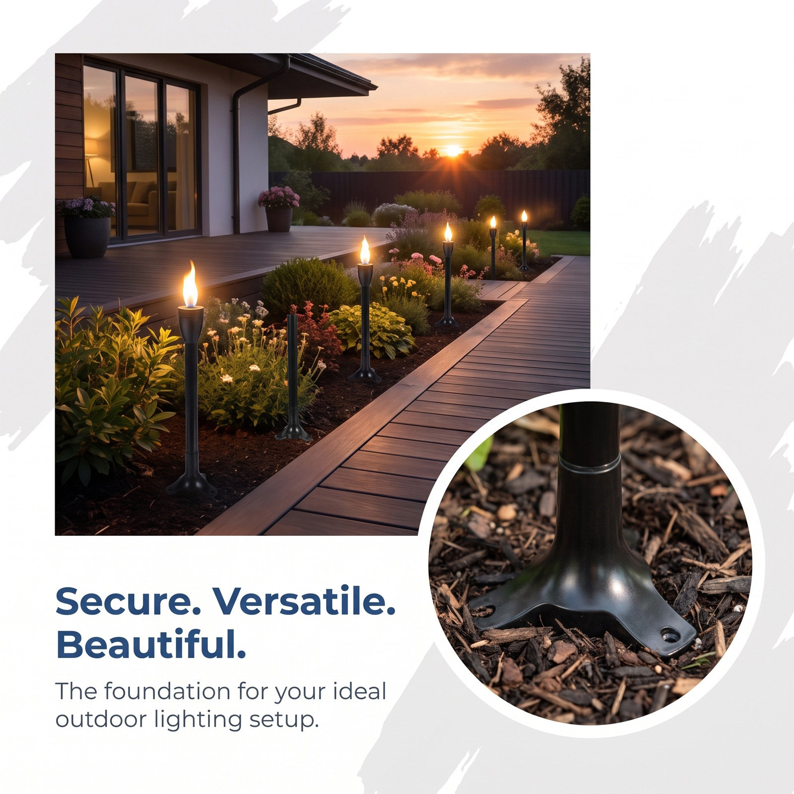 مجموعة من 6 قطع من أعمدة الدعم - مراجعة Outdoor Lighting Patio وسعره